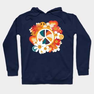 Love Peace and Flowers Hoodie